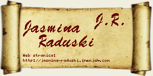 Jasmina Raduški vizit kartica